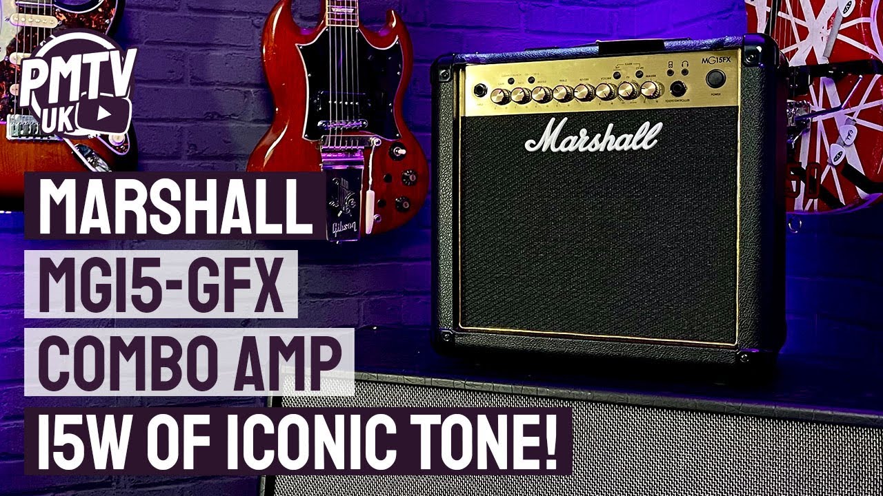 Комбоусилитель Marshall MG15GFX — легендарный 15-ваттный усилитель Marshall для занятий!