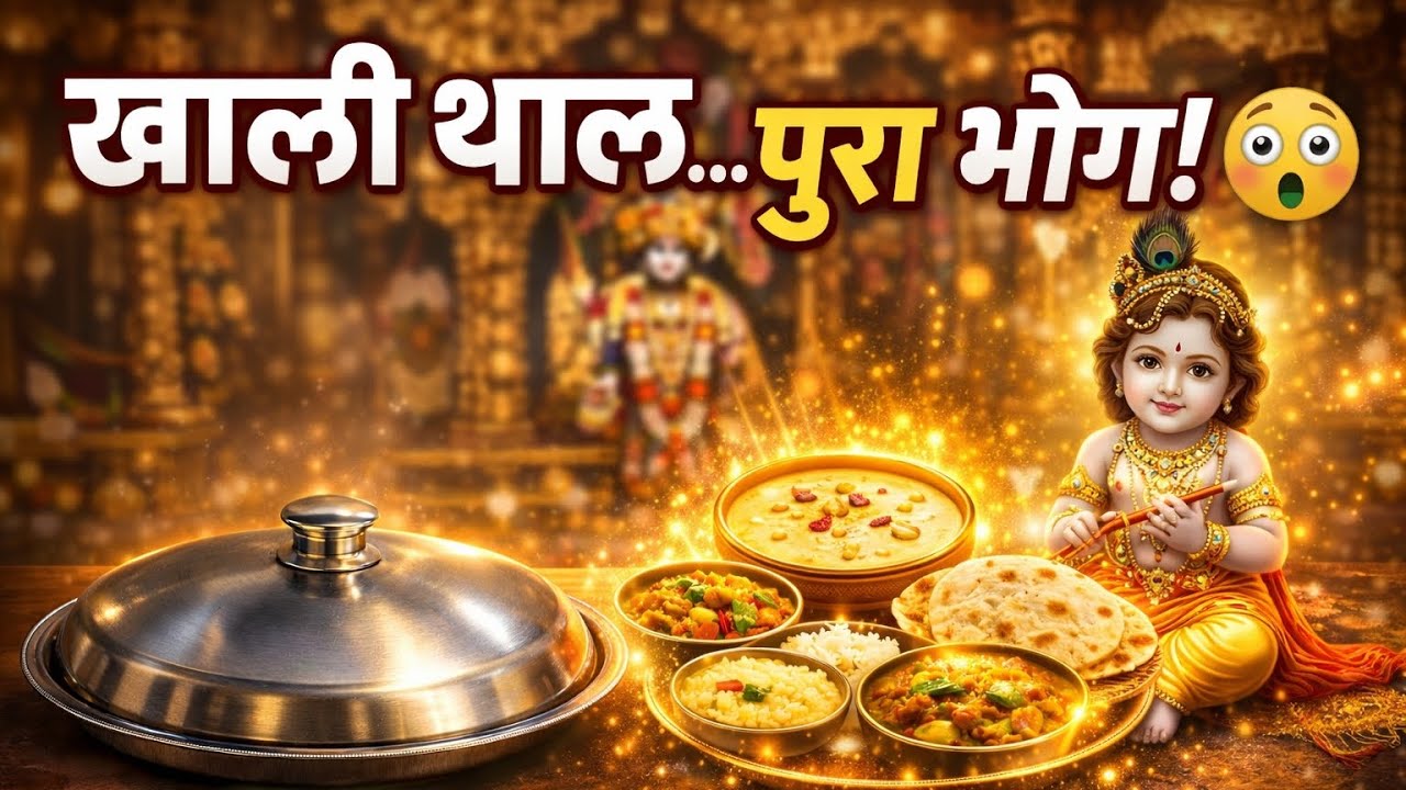 ✨ खाली थाल… पूरा भोग! 😲🙏मन की भक्ति से बनता है असली प्रसाद, देखिए चमत्कार! 🍛