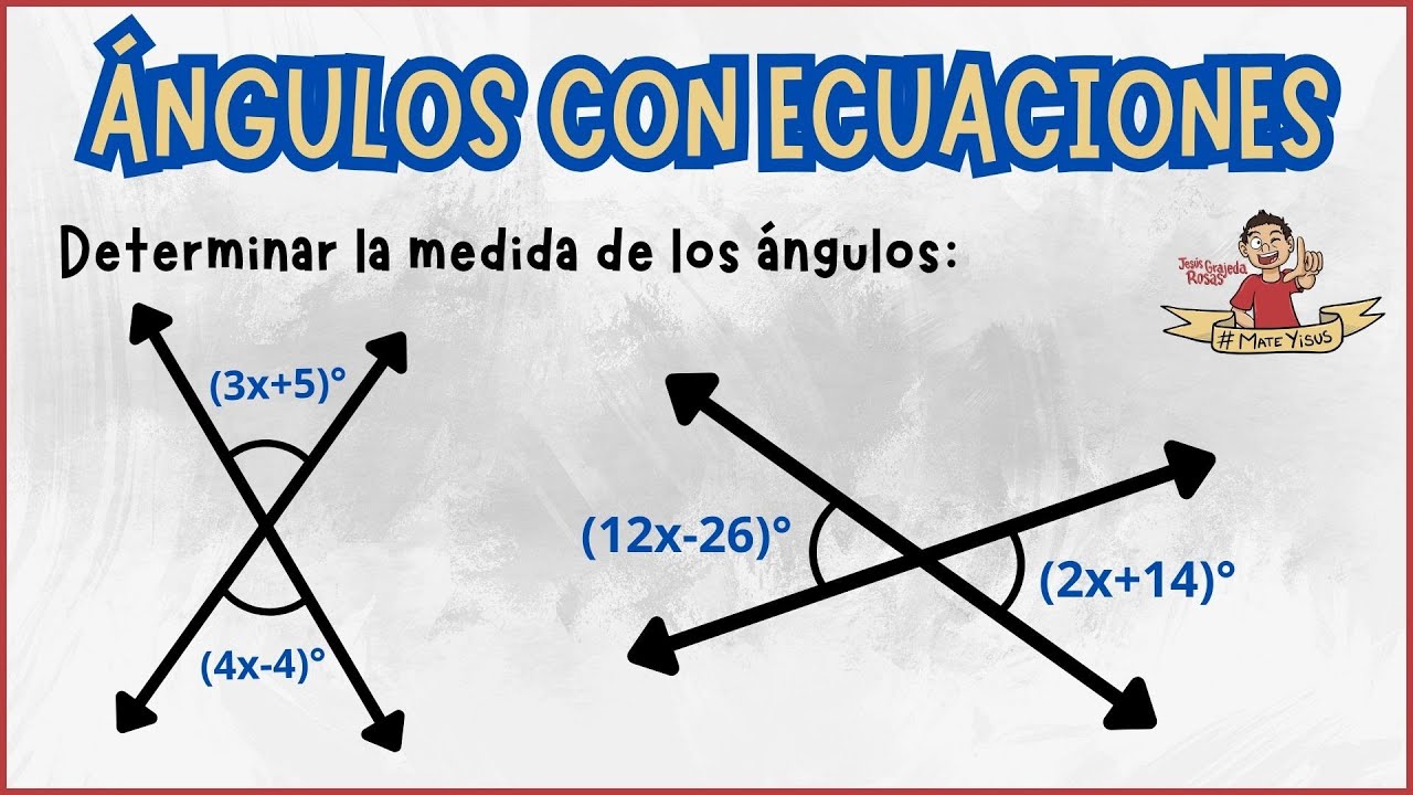 Ángulos opuestos por el vértice. Ejercicios con ecuaciones