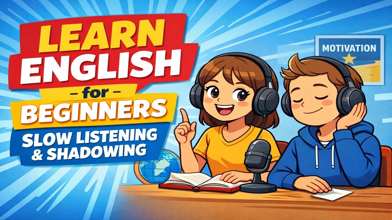 English Podcast for Beginners (A1–A2) | Slow Listening & Shadowing | Motivation to Learn English
