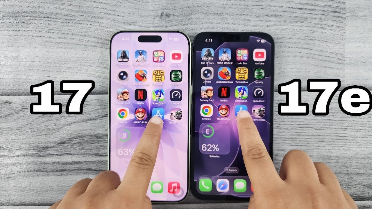 iPhone 17e Vs iPhone 17 Speed Test Comparison 