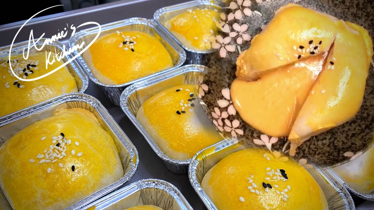 Китайский пирог с соленым яйцом и заварным кремом с лавовой начинкой | Annie's Kitchen