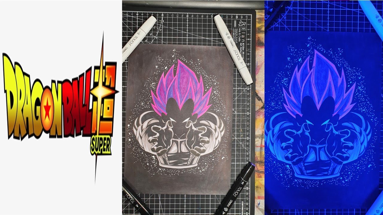 Drawing Vegeta Ultra Ego Final Flash Shadow Style Dragon Ball Super