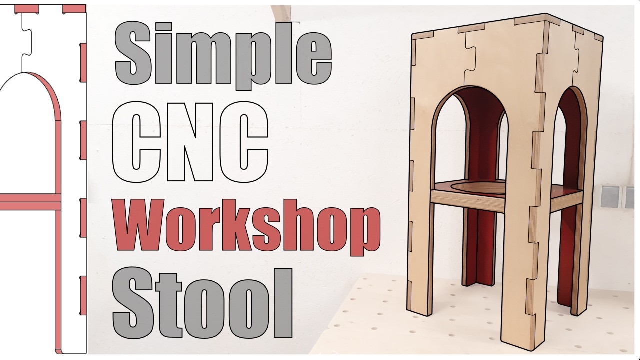 How to Make a Shop Stool on a CNC Router - Plywood Project