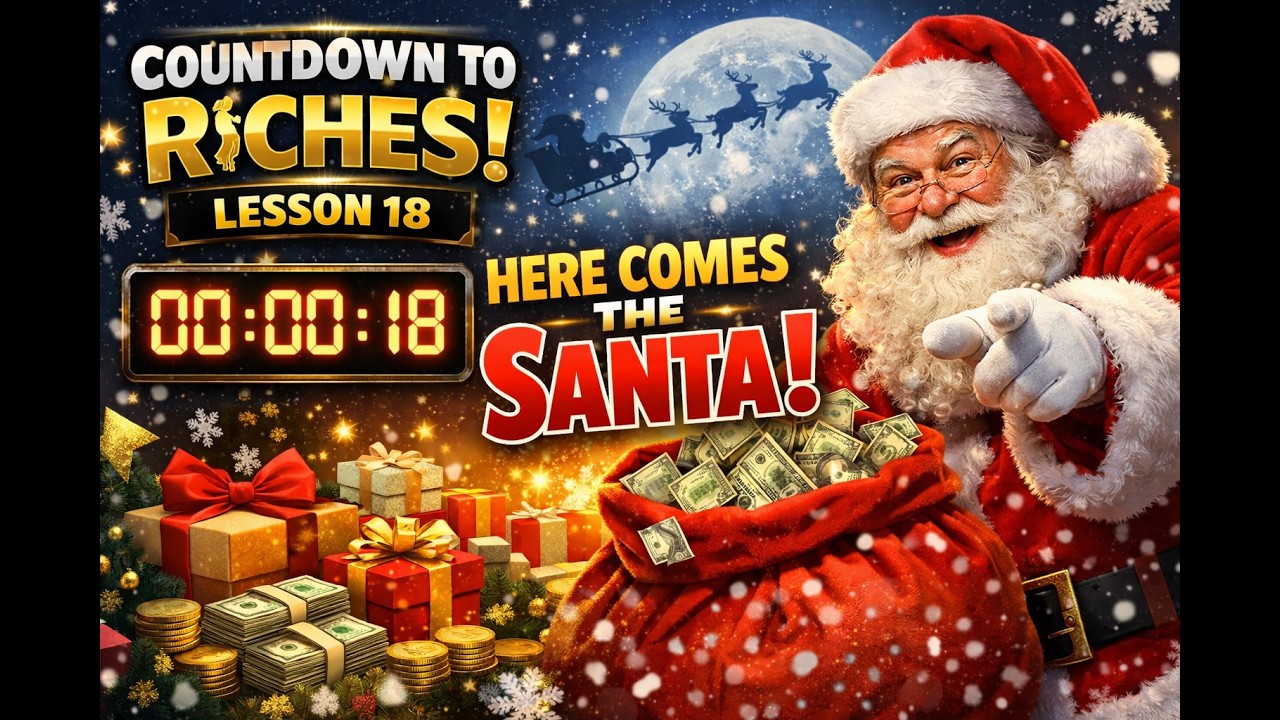Countdown to Riches - Day 18 Here Comes the Santa