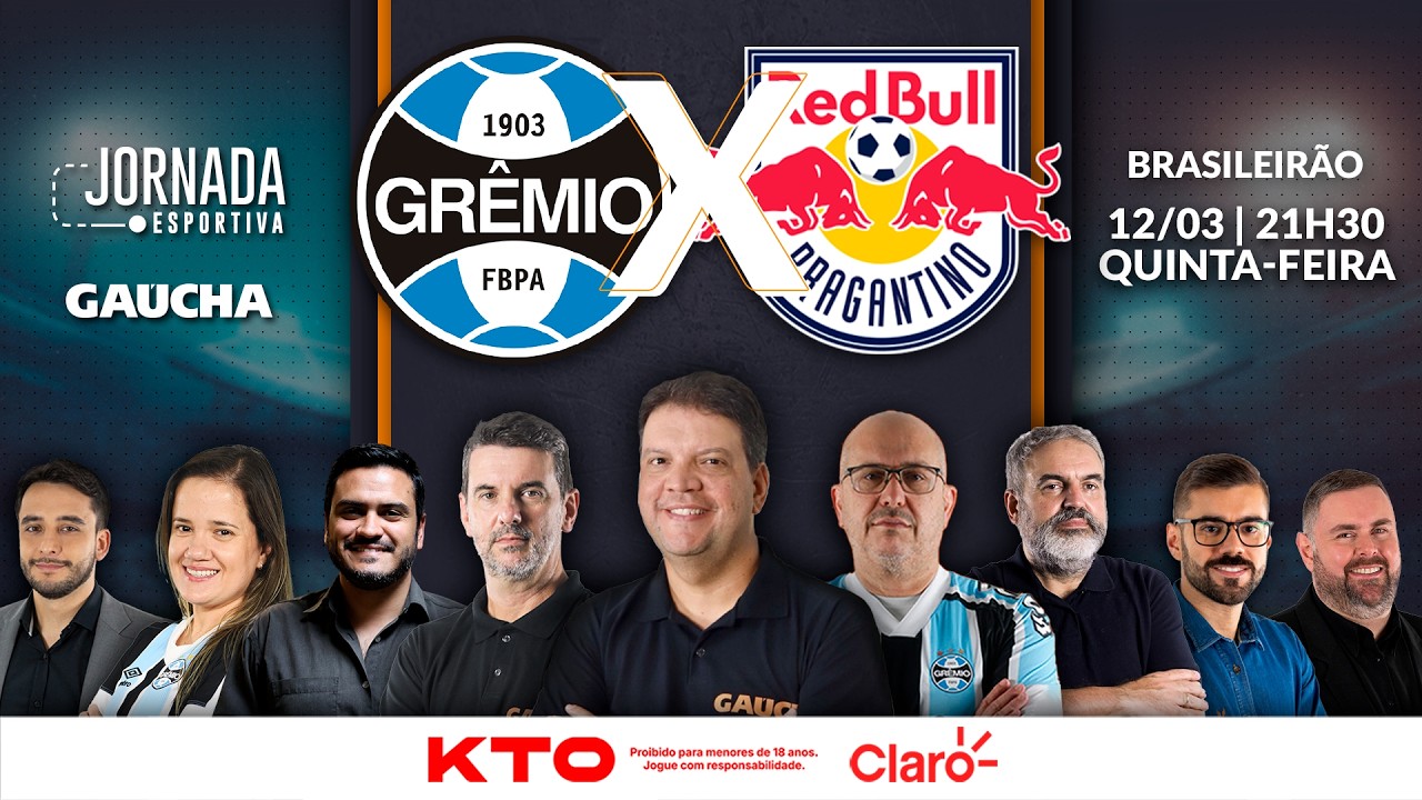 AO VIVO: GRÊMIO x BRAGANTINO | BRASILEIRÃO | JORNADA DIGITAL | 12/03/2026