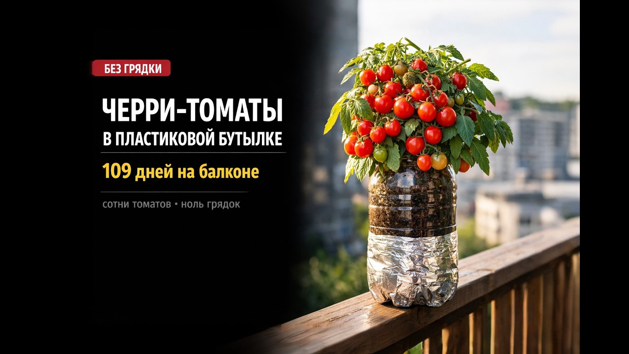 3 пластиковые БУТЫЛКИ на балконе дали больше томатов чем ЦЕЛАЯ ГРЯДКА