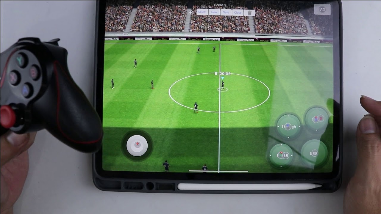 cara main pes 2021 pake stik gamepad di ipad pro iphone 6 7 8 x 11 12