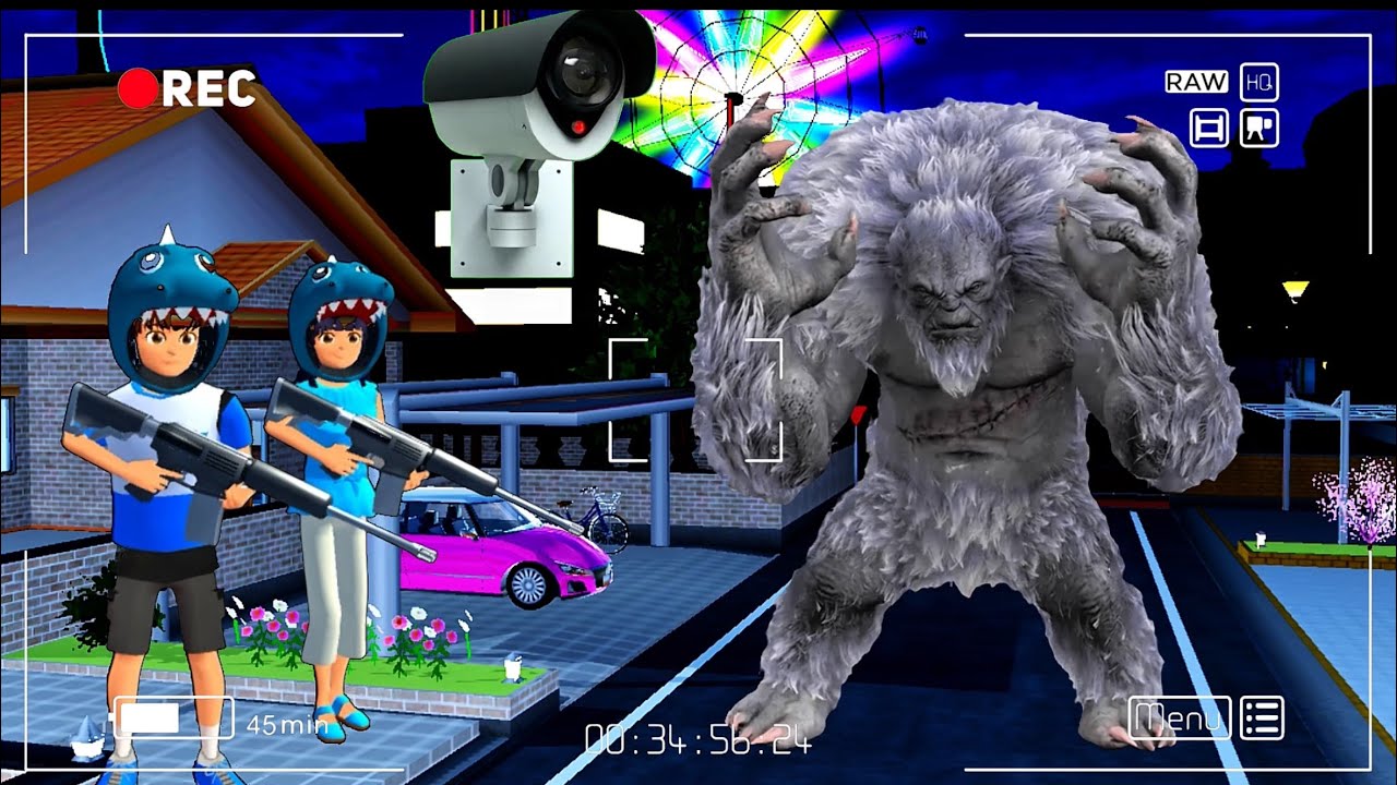 YUTA MIO PANIK TEREKAM CCTV MONSTER YETI DAN RAJA ZOMBIE DATANG MENYERANG KOTA