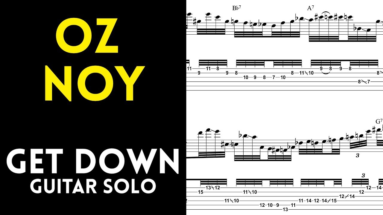 Oz Noy - Get Down Guitar Solo Transcription