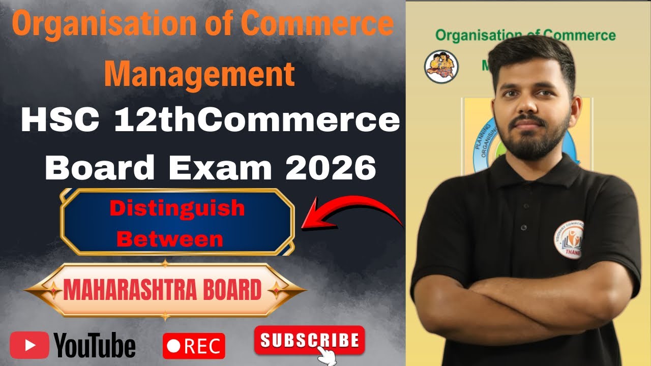 12 Marks Fixed! 🔥 OCM Imp Distinguish Between | HSC Commerce 2026 | Visionary Commerce Academy