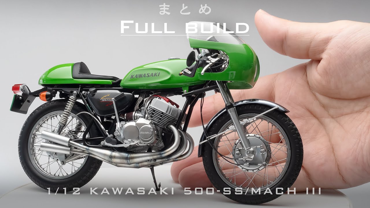 Сборка модели Kawasaki Mach III в масштабе 1/12 от Hasegawa: масштабная модель, полная сборка