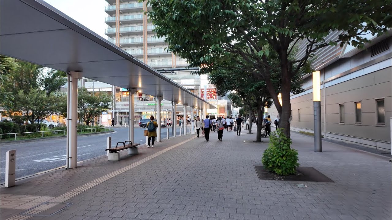 Tokyo Musashi-Koganei to Kokubunji Japan Evening Walk 4K HDR