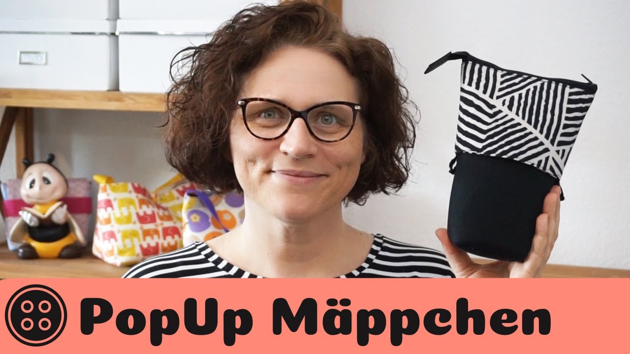 PopUp Mäppchen nähen / PopUp Pencil Case / kostenloses Schnittmuster