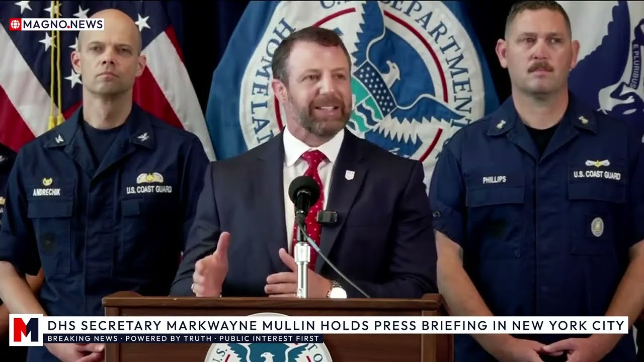 🇺🇸 DHS Secretary Markwayne Mullin Holds Press Conference in New York City [July 1, 2026]