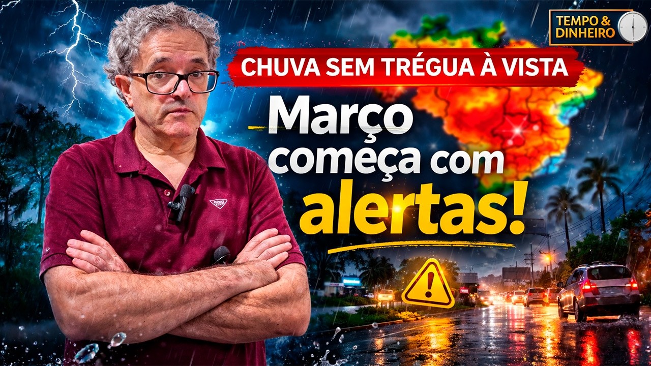 Março começa com alertas no clima: chuva sem trégua no radar