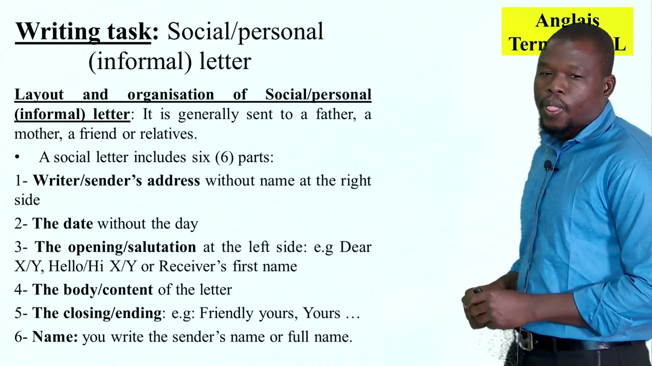 Expressing Possibility and probability (present and future); A social/personal (informal) letter