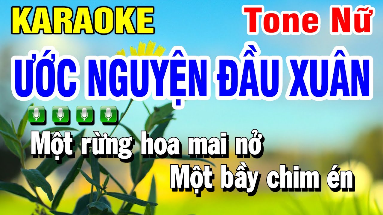 Ước Nguyện Đầu Xu&acirc;n Karaoke Tone Nữ Dễ H&aacute;t | Beat Huỳnh L&ecirc;