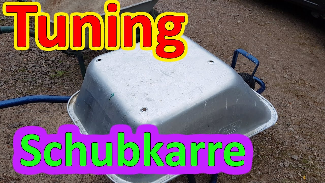 Schubkarre für intensiven Einsatz umbauen DYI