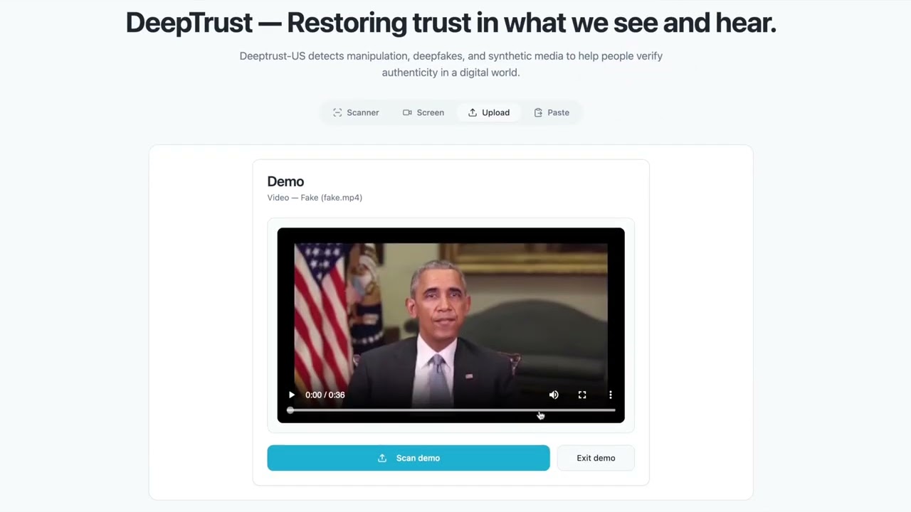 Deeptrust : Research Prototype Demonstration: Quad-Stream Deepfake Detection