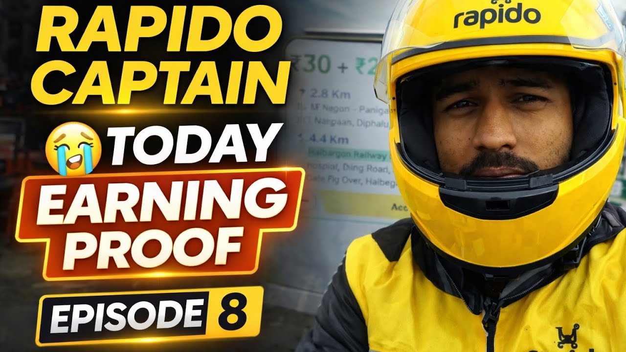 Rapido Captain Earning Proof | Nagaon City Ride | Episode 8 | Full Day Income 💰
