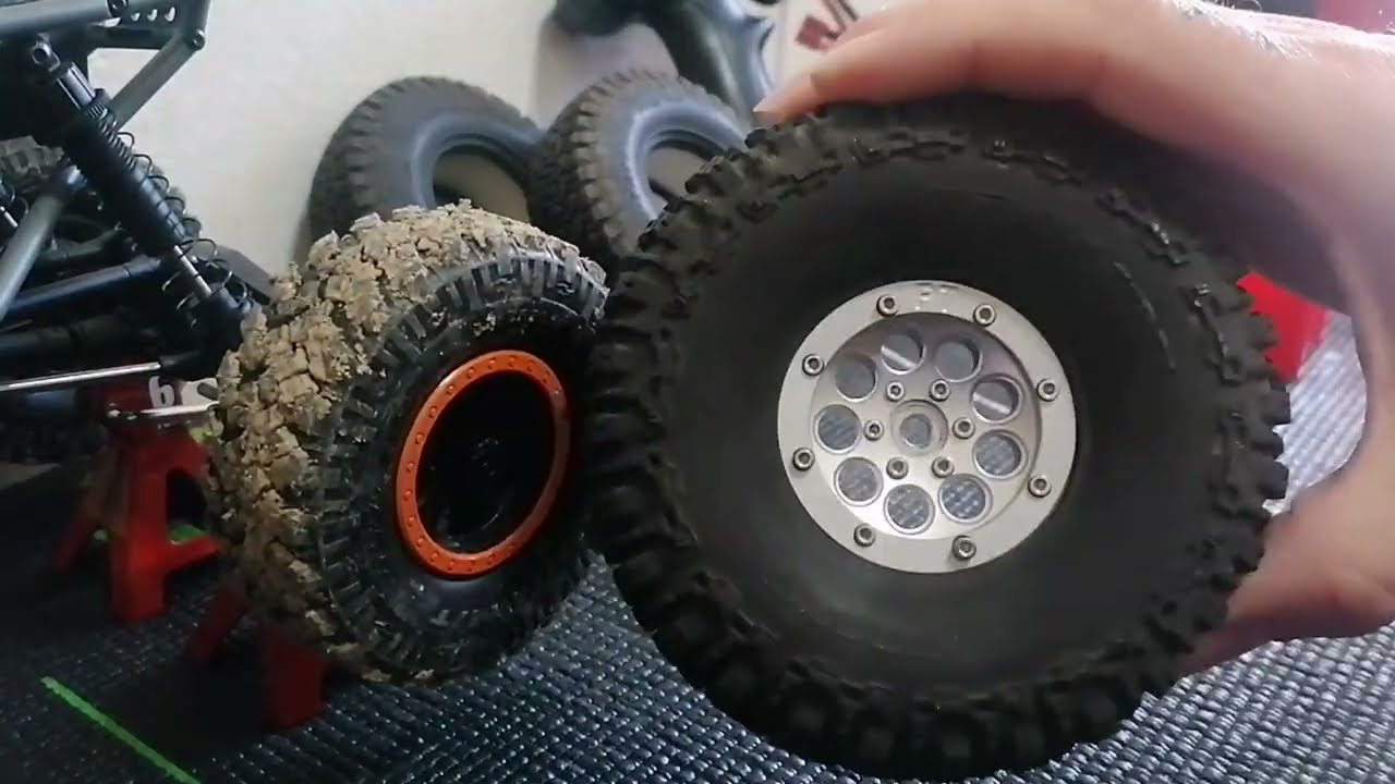 Rc crawler como montar gomas en llantas Beadlock 1,9.