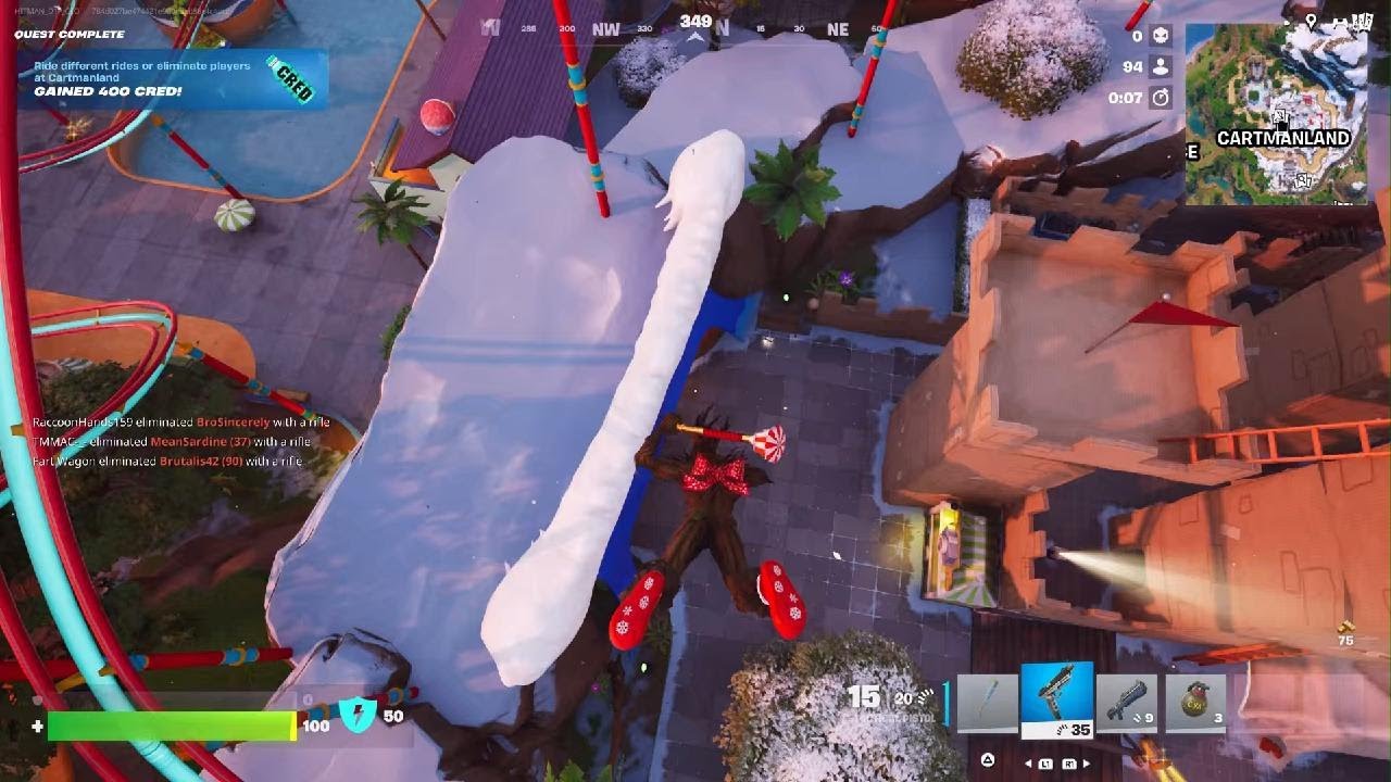 Fortnite Winning with the Stick of Truth.