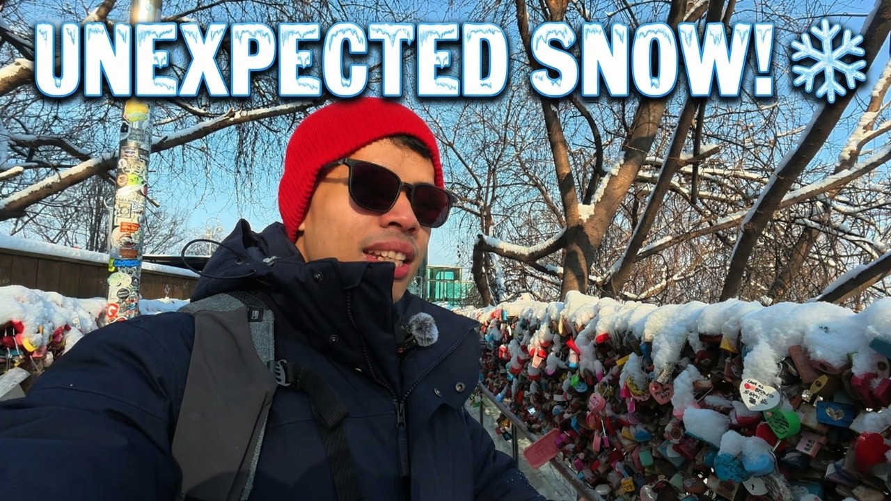 IT SNOWED! ❄️ Day 2 in Korea: Namsan Tower, Halal Food & Unexpected Turns