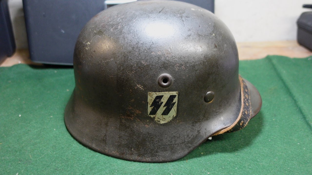 Обзор и история нацистского шлема СС M1940 с двойной декалью