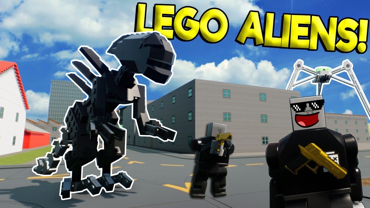 LEGO METEORITE CAUSES ALIEN INVASION! - Brick Rigs Roleplay Gameplay - Lego Police Agents