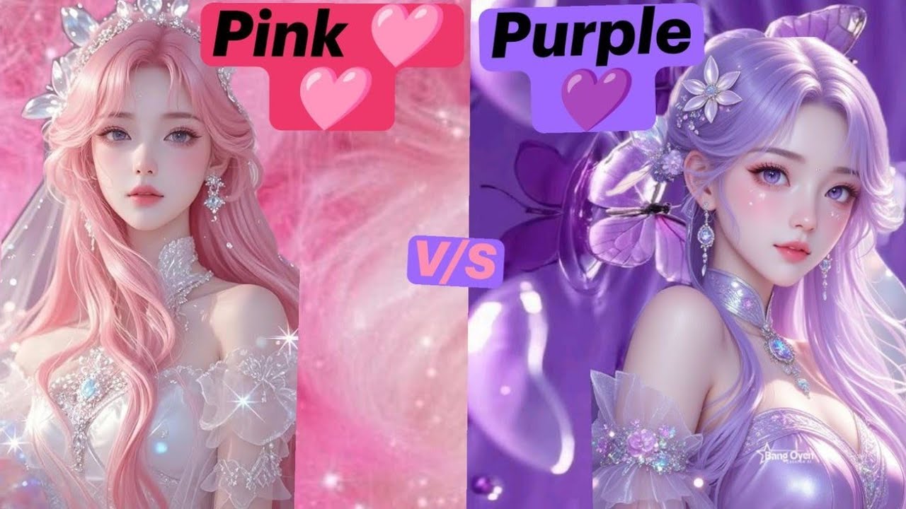 Pink 🩷🩷🆚 Purple 💜💜!! dress 👗#nails #lips #dress #fashion 