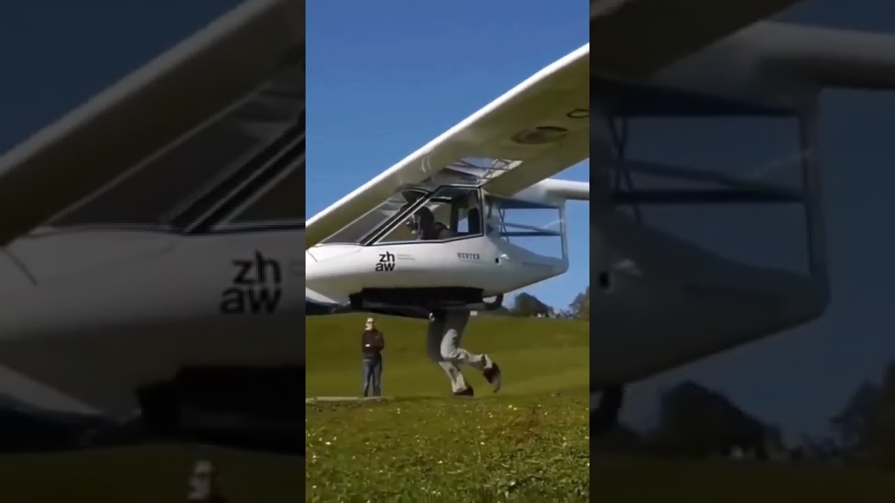 A small glider taking off on foot 🤣| #shorts