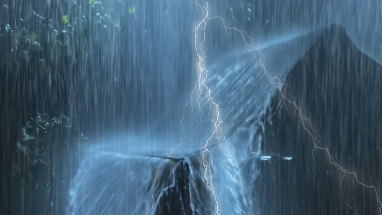 Powerful Rain & Thunder ⚡ | Stress Relief Audio | 1H
