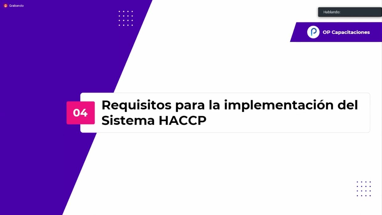Requisitos para la Implementación del Sistema HACCP en Restaurantes, Concesionarias y Plantas