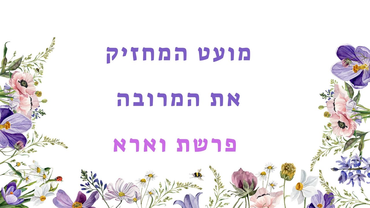 מועט המחזיק את המרובה - פרשת וארא | נעמי דהרי