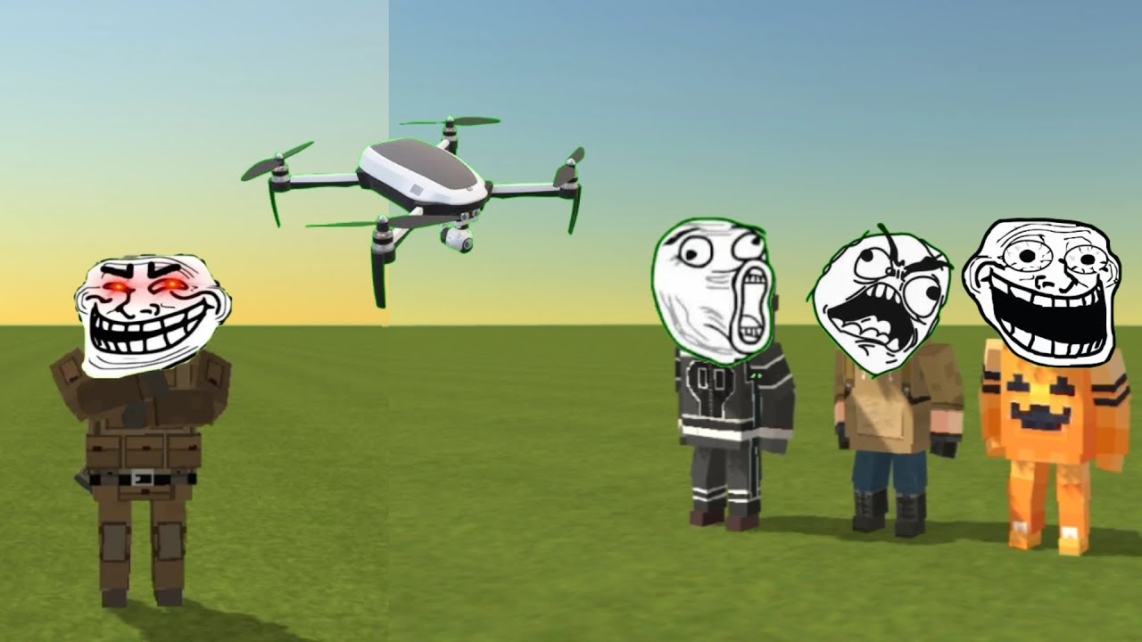 Trolling Players with drone | Simple Sandbox 2 part 2