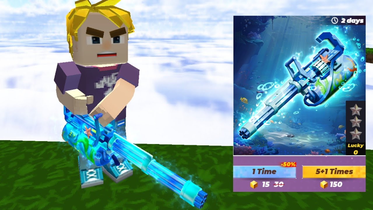 New Ocean Gating Gun in SkyBlock! (Blockman Go)