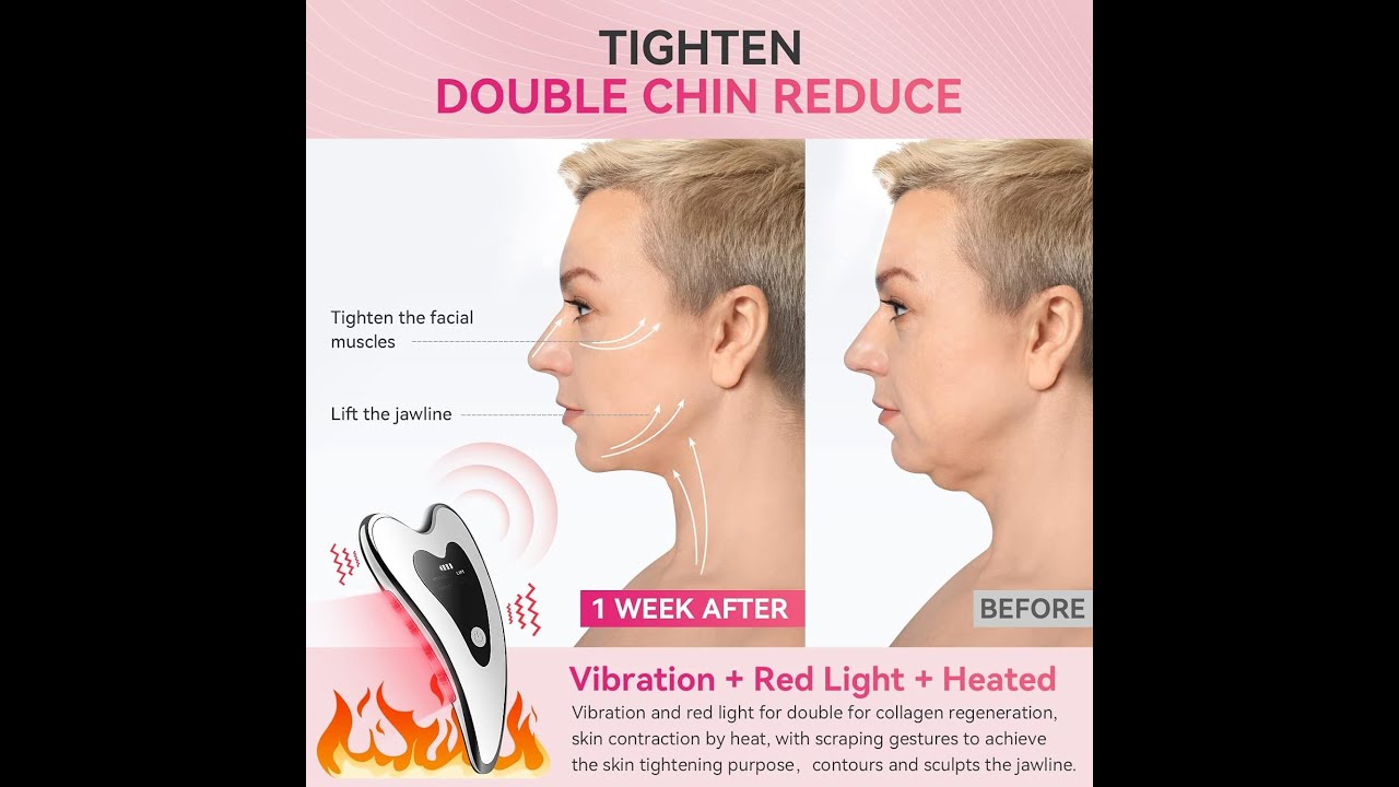 Electric Gua Sha Facial Tools Face Sculpting Tool Heated & Vibration & Red Light Massager IN Amazon