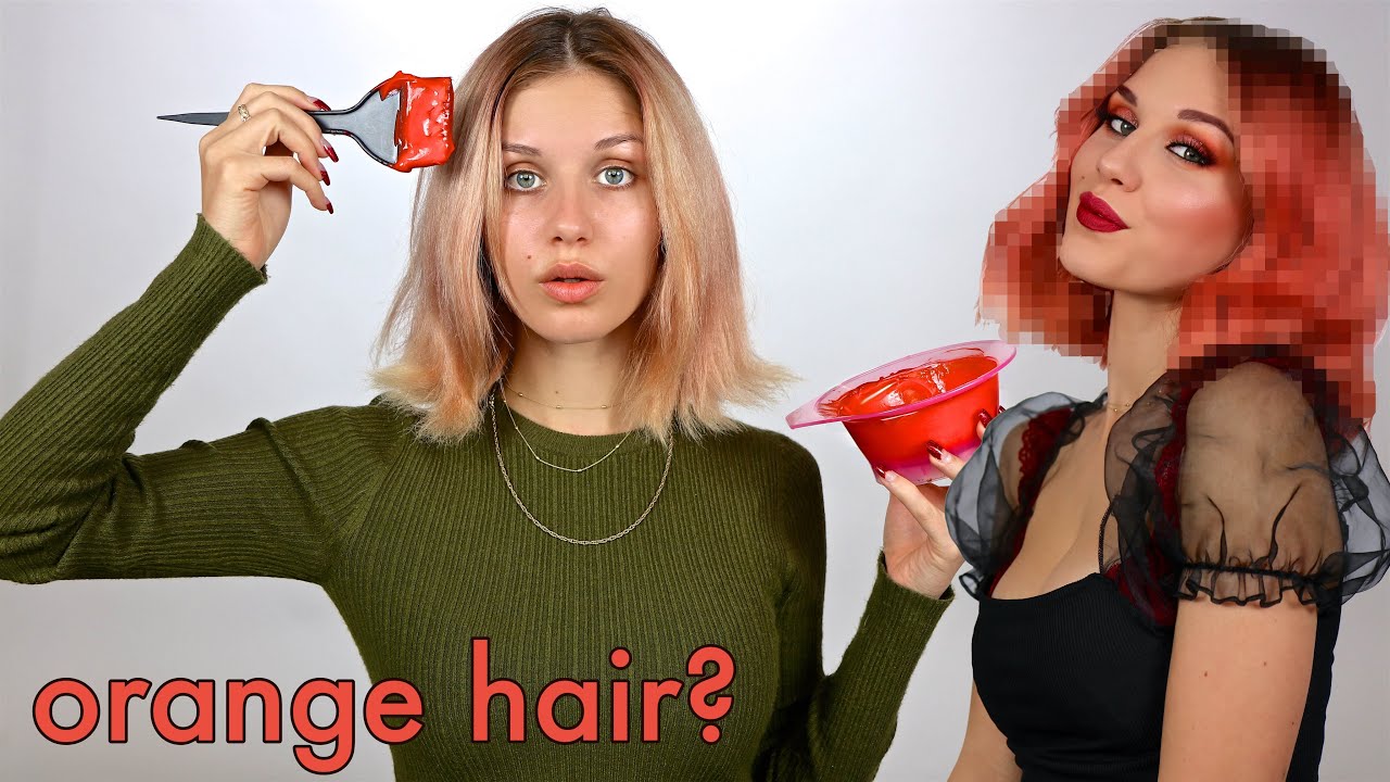 I DYE MY HAIR PASTEL ORANGE