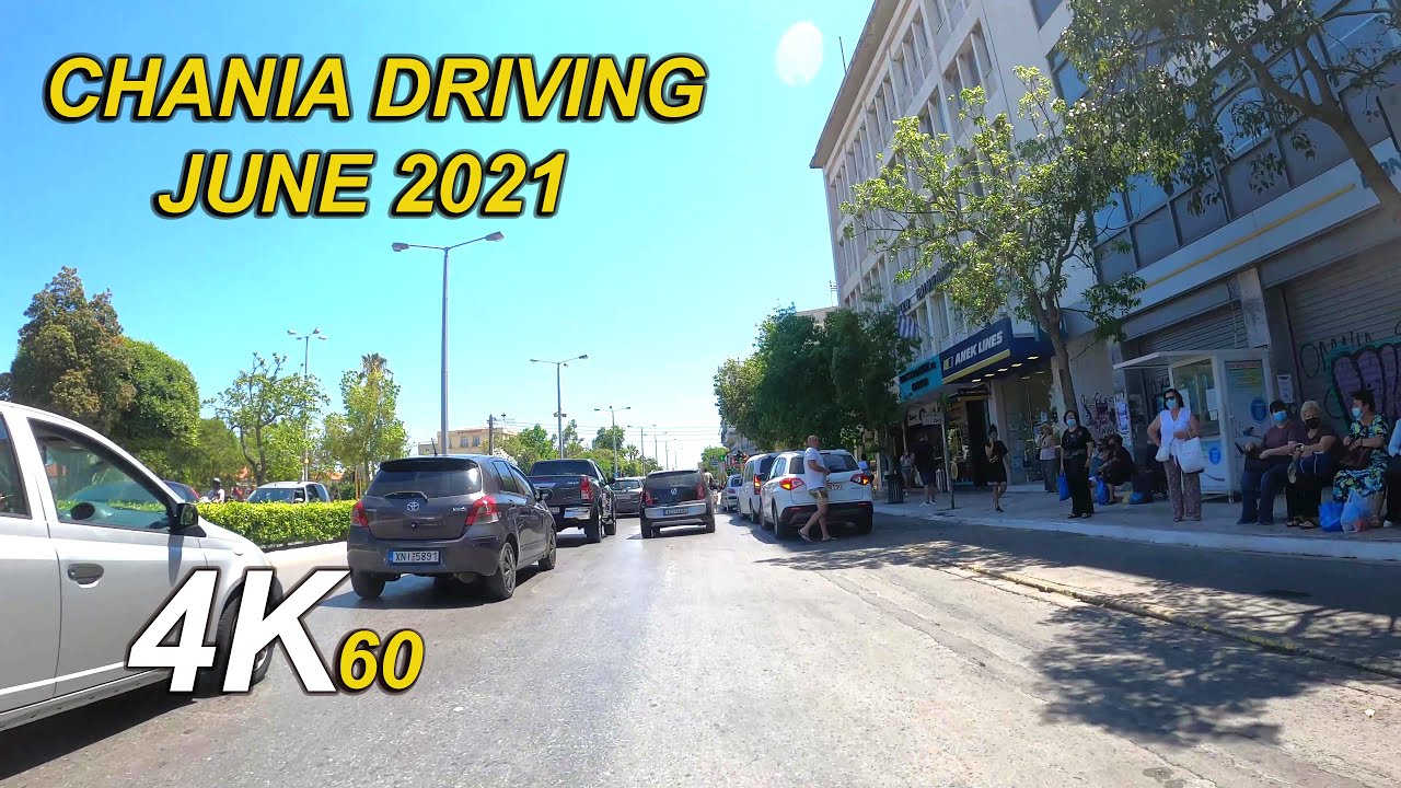 Driving in Chania of Crete