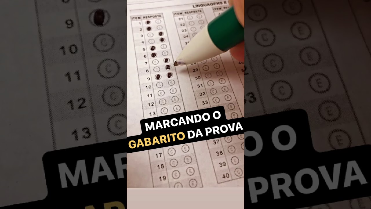 Gabarito da prova de concurso - como n&atilde;o marcar 😂