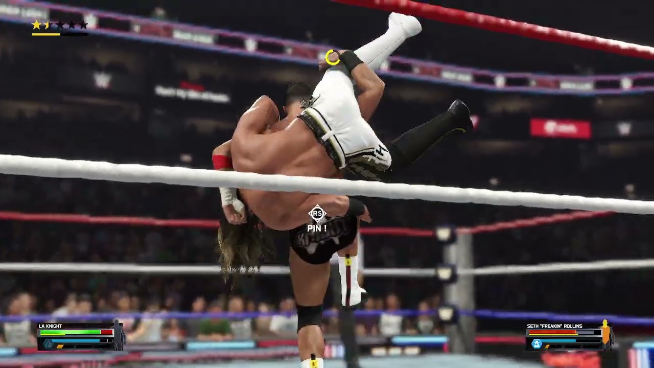 wwe 2k25 seth rollins vs la knight