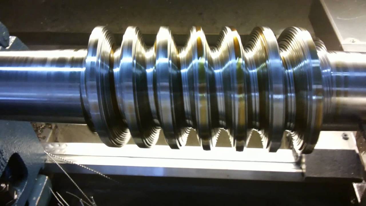 Torno CNC - usinagem de uma rosca sem-fim