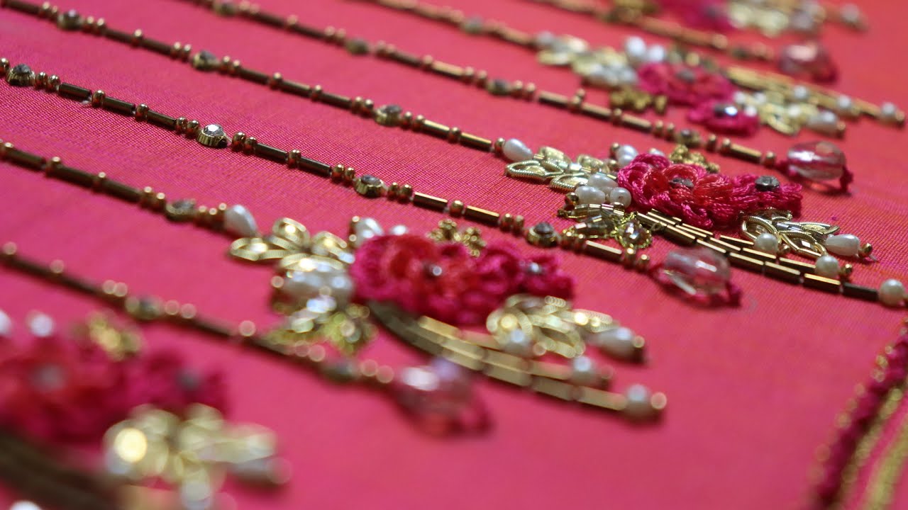 Fancy ring knot embroidery