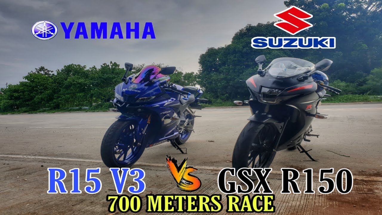 SUZUKI GSXR150 VS YAMAHA R15 V3 | 700 METERS RACE | FRIENDLY GAUGE | SUPER ME MOTOVLOG