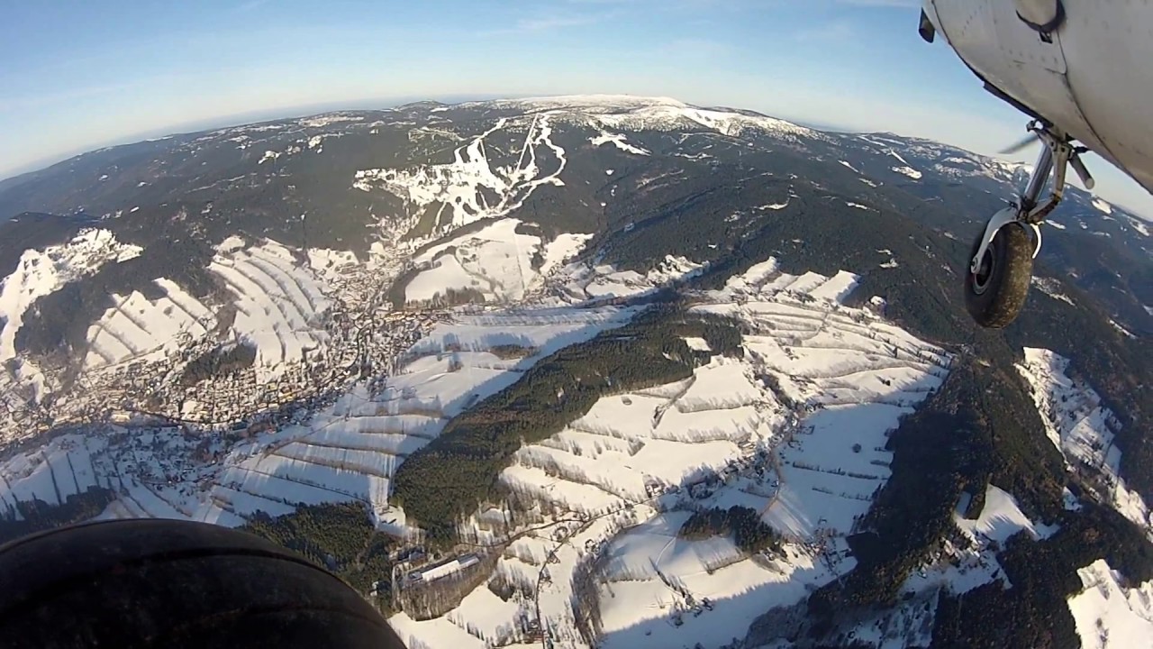 Krkonoše - vyhlídka letadlem 30.12.2016