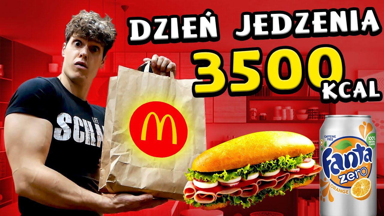 NOWOŚĆ Z MCDONALDS 🍔 - DZIEŃ JEDZENIA 3500 KCAL 🔥