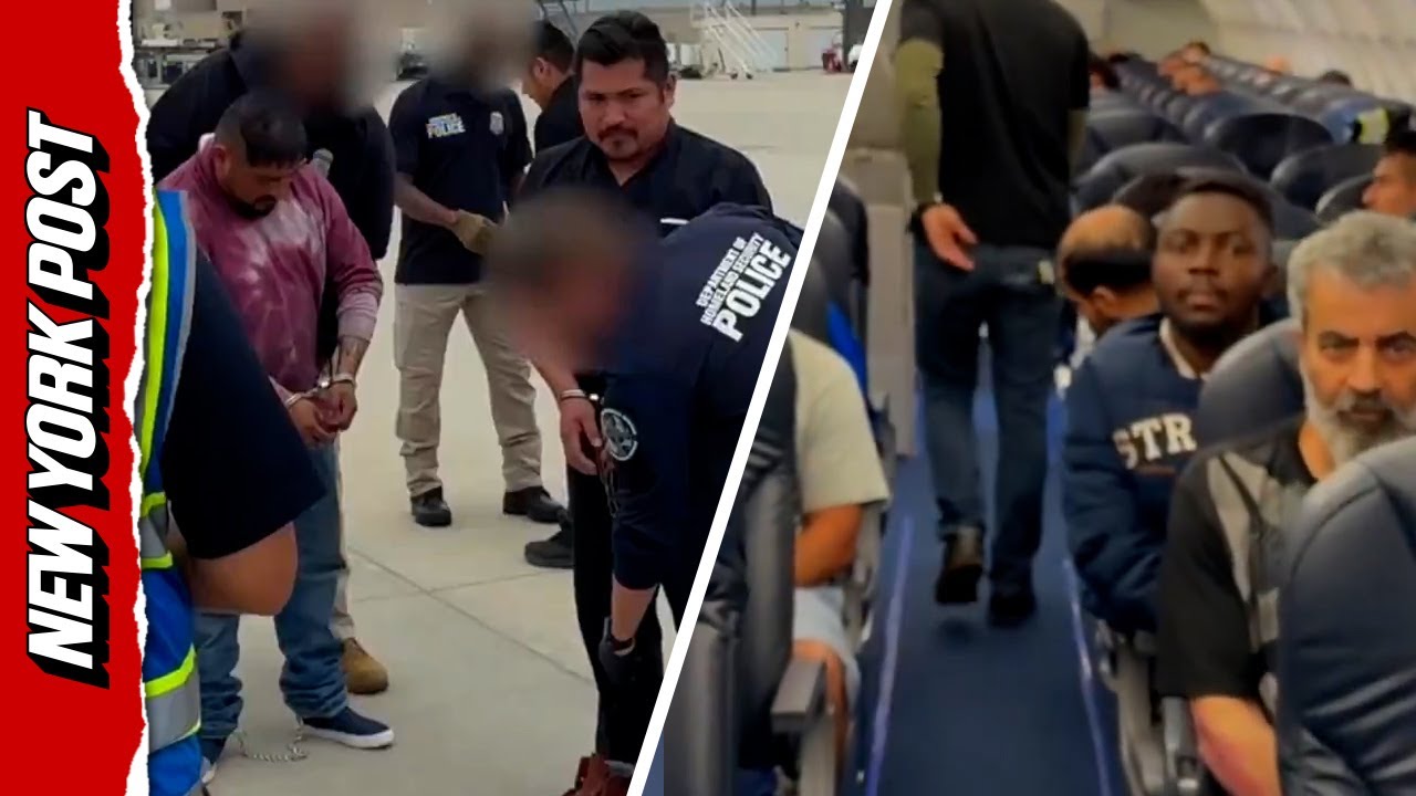 ICE shares a rare inside look at a deportation flight
