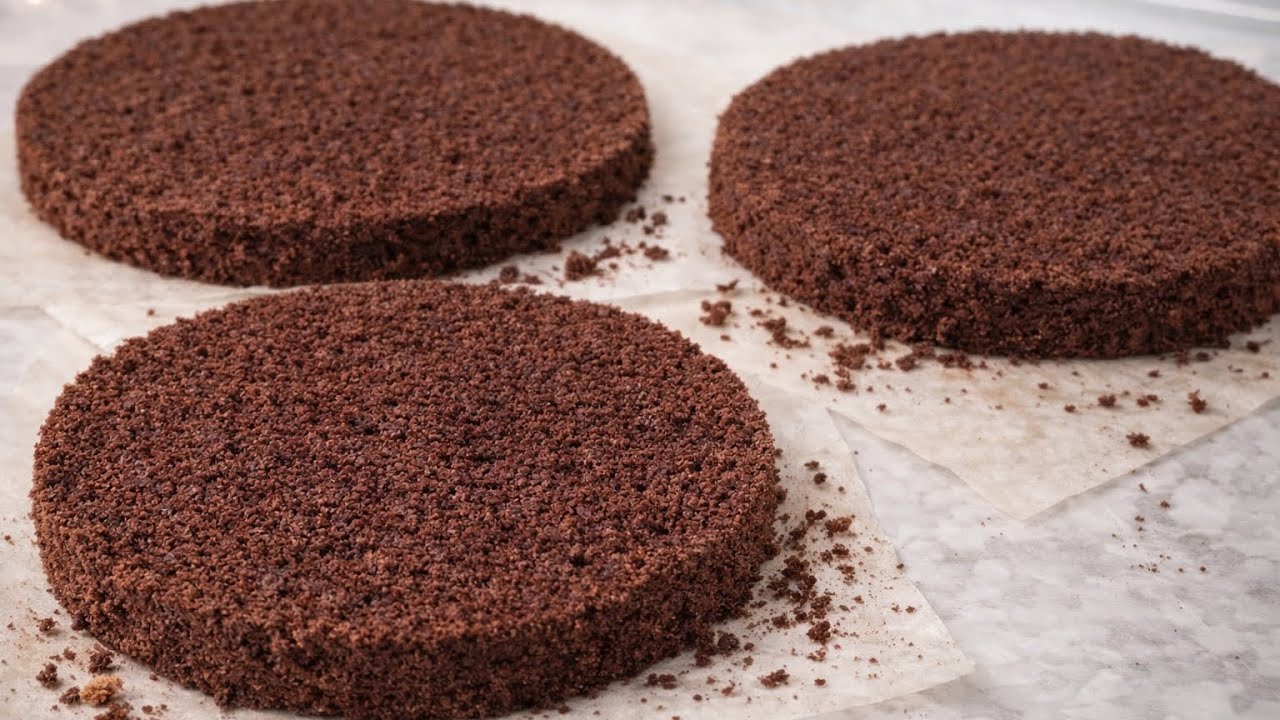 🍫 ВОЗДУШНЫЙ ШОКОЛАДНЫЙ БИСКВИТ ЗА 10 МИНУТ! ДЛЯ ЛЮБОГО ТОРТА