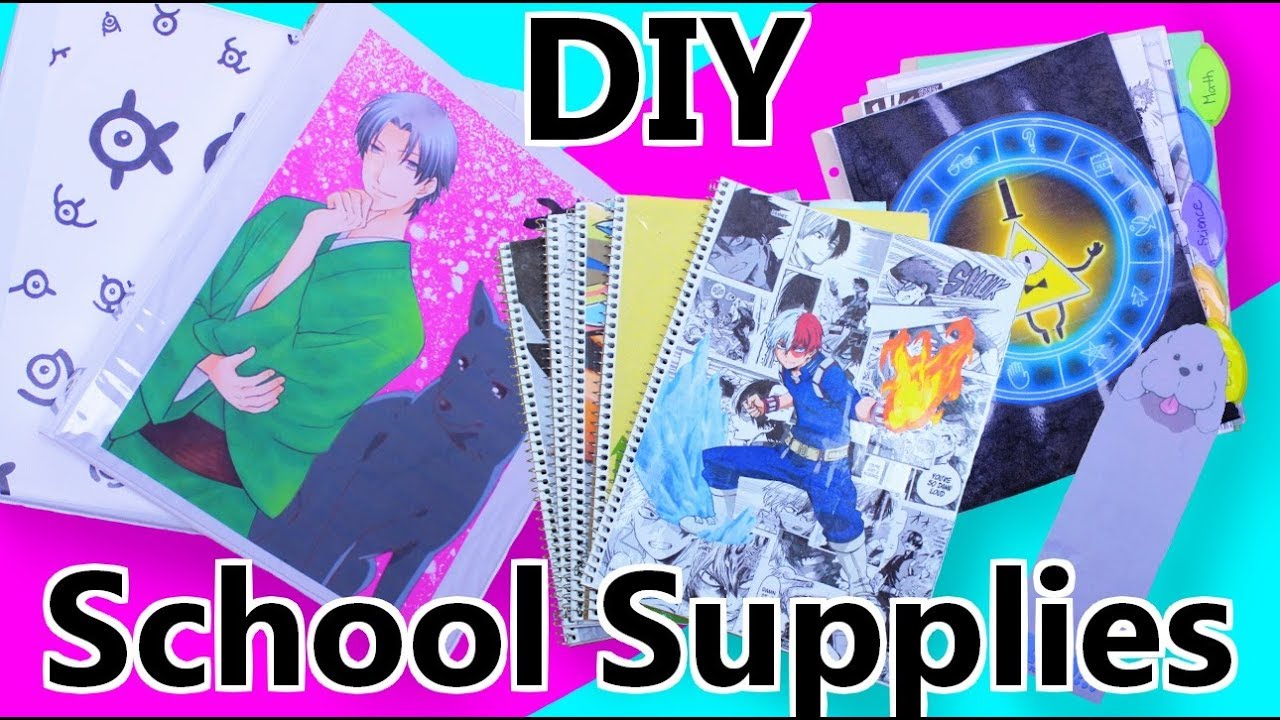 DIY Anime and Cartoon School Supplies
